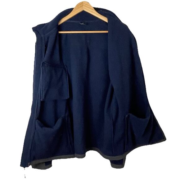 UCONN Huskies Zip Up Fleece Embroidered Jacket Colosseum NCAA Blue Gray Men XL - Picture 14 of 15